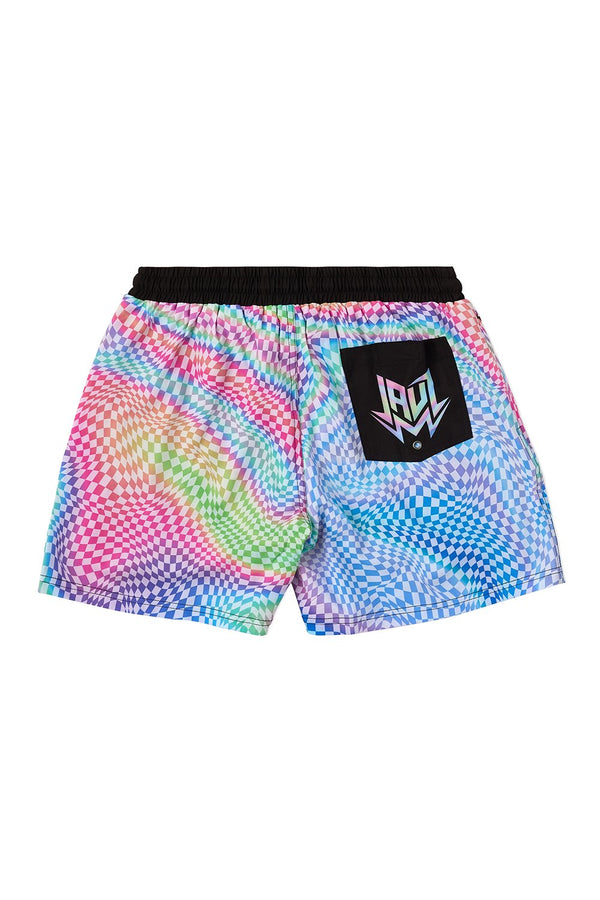 Checkered Slunks Board Shorts (Rainbow) MEN JAUZ OFFICIAL 