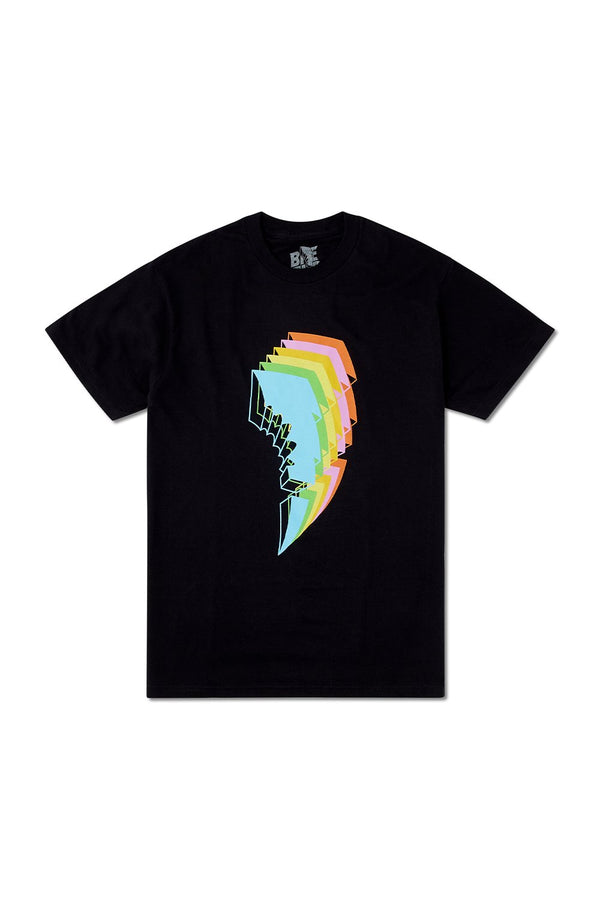 Rainbow Bolt T-Shirt T-SHIRT BiteThis S Black 